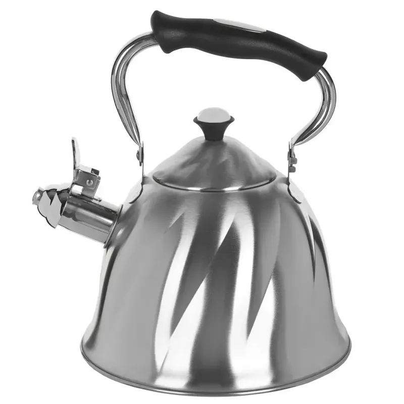 Hervidor Maestro MR-1305 — hervidor de acero inoxidable para cocina, 3,0 L, apto para inducción, silbato, tapa abatible