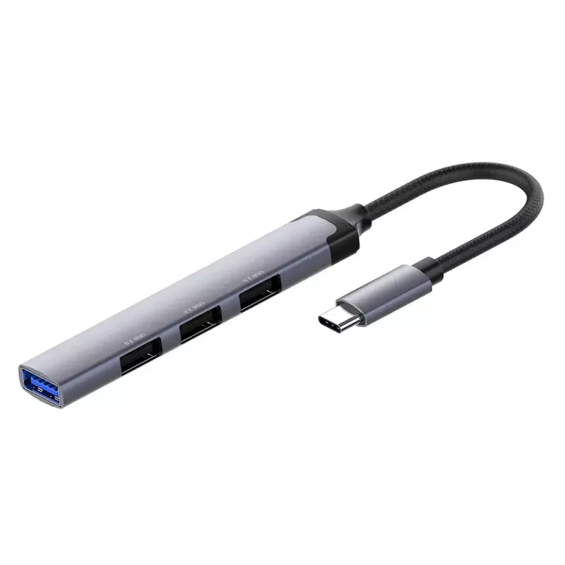 Docking station ColorWay CW-HUB04 4 en 1 USB-C — HDMI, Gigabit Ethernet, USB-A, PD pass-through