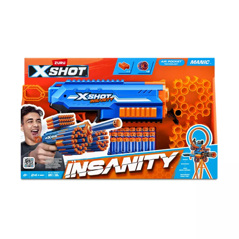 XSHOT Insanity Manic Blaster (24 dardos) ZURU