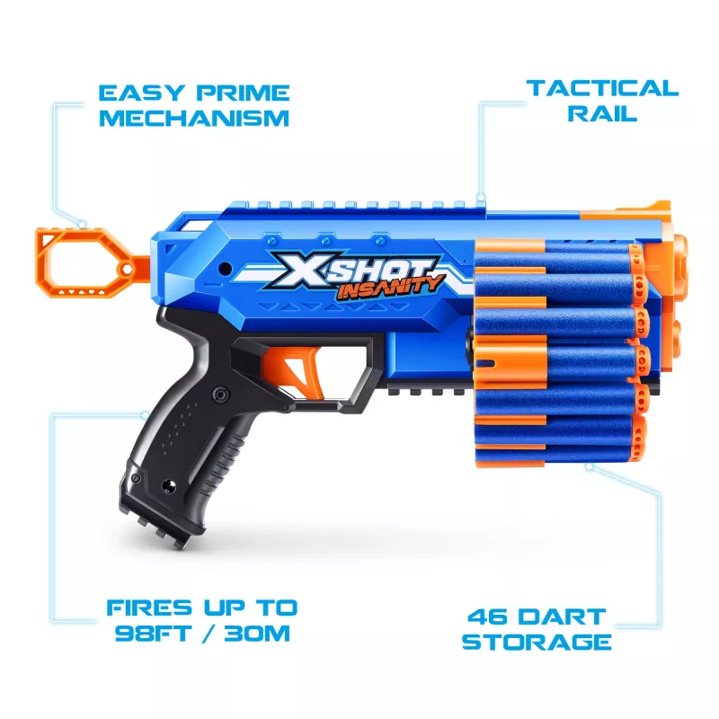 XSHOT Insanity Manic Blaster (24 dardos) ZURU