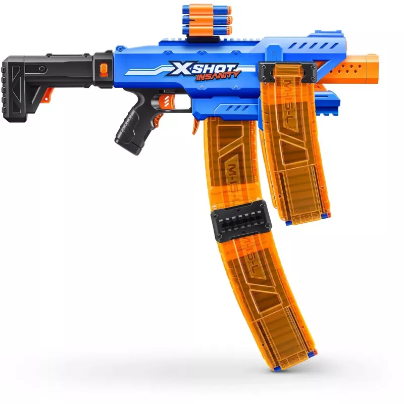 Lanzador de dardos de juguete Zuru XSHOT Insanity Clip Mania con 72 dardos de espuma