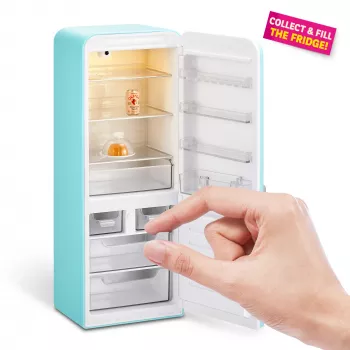 Set de juego Zuru Mini Brands Mini Minis Fill the Fridge Playset — accesorios coleccionables de nevera con alimentos en miniatura