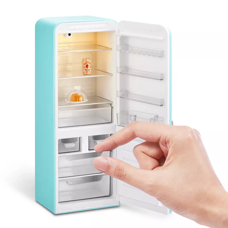 Set de juego Zuru Mini Brands Mini Minis Fill the Fridge Playset — accesorios coleccionables de nevera con alimentos en miniatura