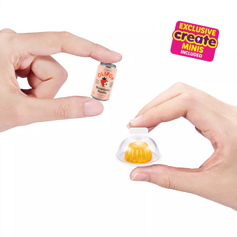 Set de juego Zuru Mini Brands Mini Minis Fill the Fridge Playset — accesorios coleccionables de nevera con alimentos en miniatura