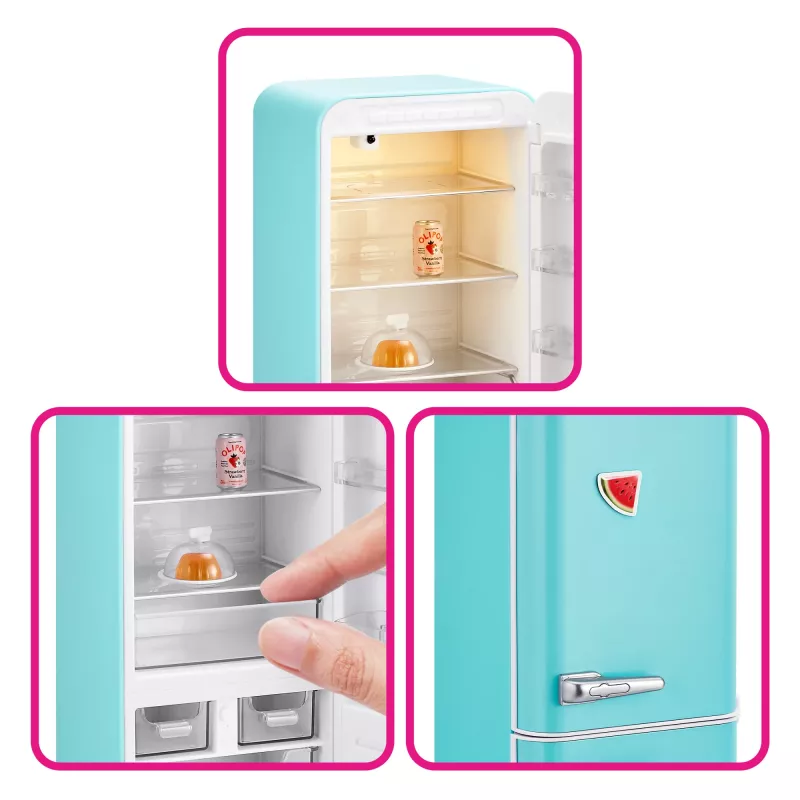 Set de juego Zuru Mini Brands Mini Minis Fill the Fridge Playset — accesorios coleccionables de nevera con alimentos en miniatura