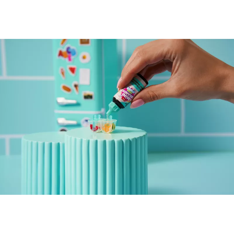 Set de juego Zuru Mini Brands Mini Minis Fill the Fridge Playset — accesorios coleccionables de nevera con alimentos en miniatura