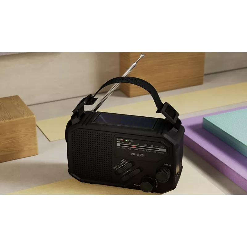 Radio portátil Philips TAR1609/00 analógica y digital AM FM negro