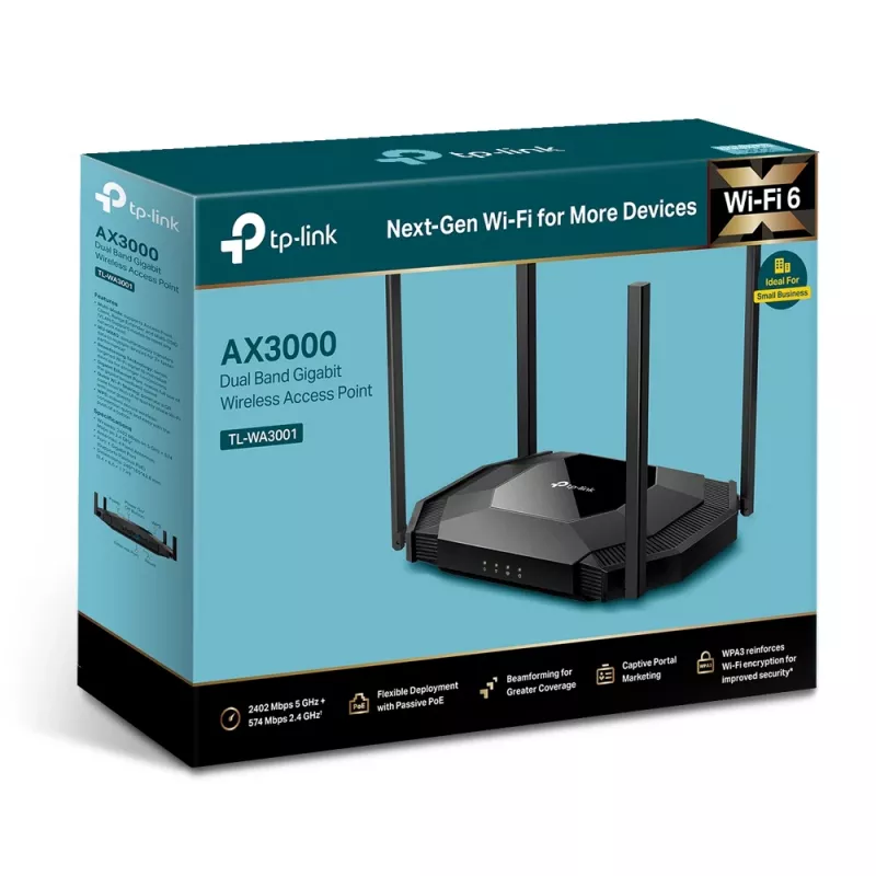 TP-Link TL-WA3001 punto de acceso WLAN 2402 Mbit/s negro Power over Ethernet (PoE)