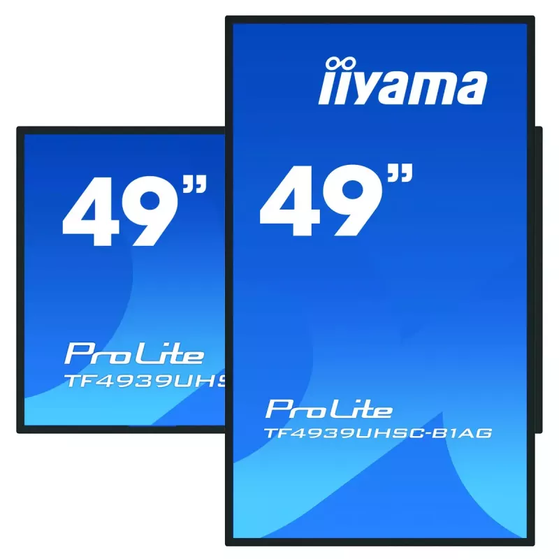 iiyama ProLite TF4939UHSC-B1AG monitor de ordenador 124,5 cm (49 pulgadas) 3840 x 2160 píxeles 4K Ultra HD LED táctil multiusuario negro