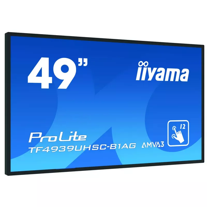 iiyama ProLite TF4939UHSC-B1AG monitor de ordenador 124,5 cm (49 pulgadas) 3840 x 2160 píxeles 4K Ultra HD LED táctil multiusuario negro