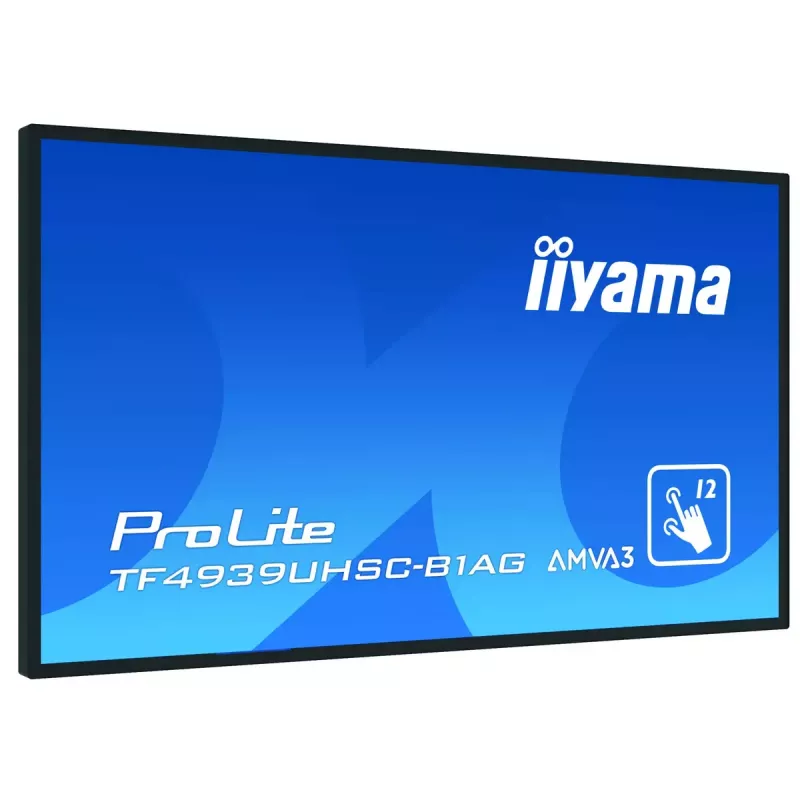 iiyama ProLite TF4939UHSC-B1AG monitor de ordenador 124,5 cm (49 pulgadas) 3840 x 2160 píxeles 4K Ultra HD LED táctil multiusuario negro