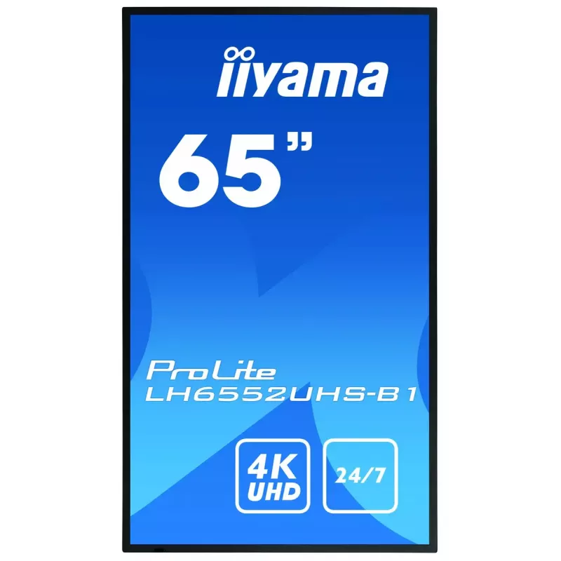 Pantalla de señalización digital IIYAMA LH6552UHS-B1 64,5 pulgadas IPS 4K 3840x2160 500 cd/m² Android 8.0 24/7 negro