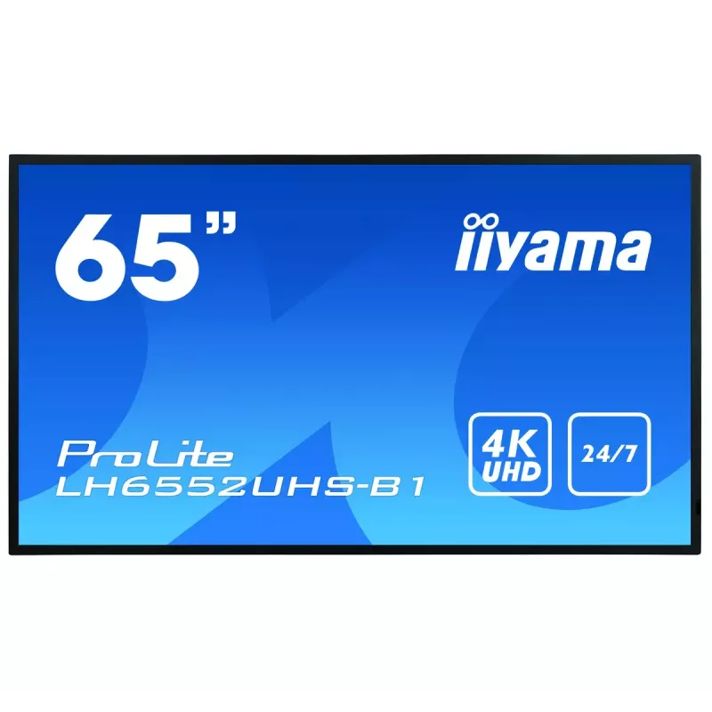 Pantalla de señalización digital IIYAMA LH6552UHS-B1 64,5 pulgadas IPS 4K 3840x2160 500 cd/m² Android 8.0 24/7 negro