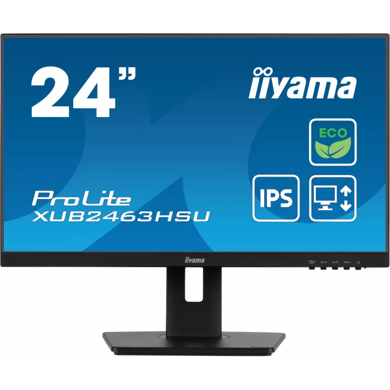 iiyama ProLite XUB2463HSU-B1 Monitor de ordenador 60,5 cm (23,8 inch) 1920 x 1080 píxeles Full HD LED negro