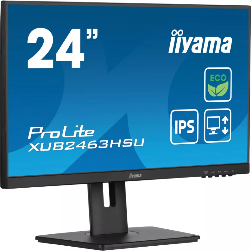 iiyama ProLite XUB2463HSU-B1 Monitor de ordenador 60,5 cm (23,8 inch) 1920 x 1080 píxeles Full HD LED negro