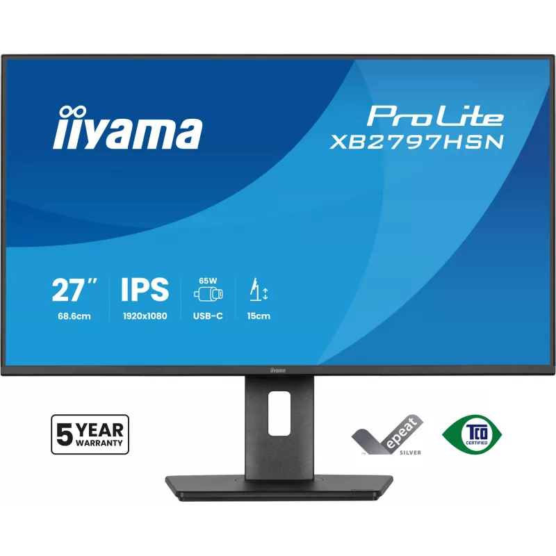 iiyama ProLite XB2797HSN-B1 Monitor de ordenador 68,6 cm (27 inch) 1920 x 1080 píxeles Full HD LCD negro