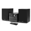 Microcadena de audio Sharp XL-B512(BK) – 45 W, reproductor de CD único, radio FM, MP3, conexiones de altavoz tipo banana, negro