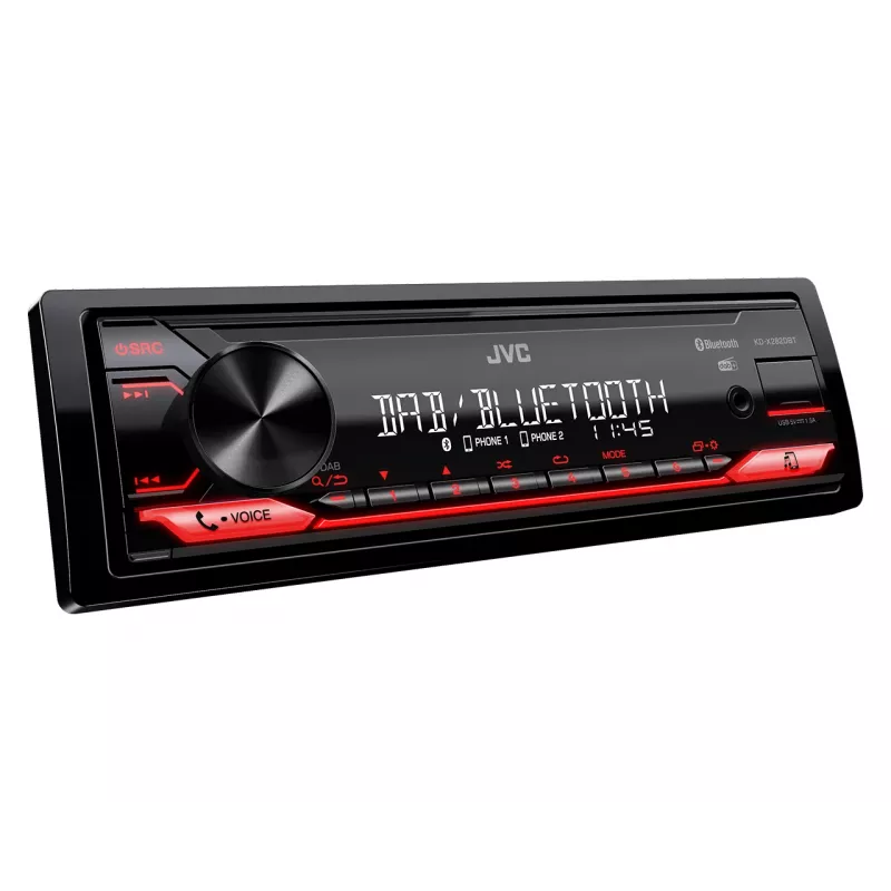 Receptor multimedia para coche JVC KD-X282DBT negro 200 W Bluetooth