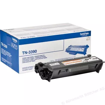 Cartucho de tóner Brother TN-3390P original negro, láser, rendimiento 12000 páginas, 1 ud.