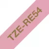 Cinta de rotulación Brother TZE-RE54 oro sobre rosa