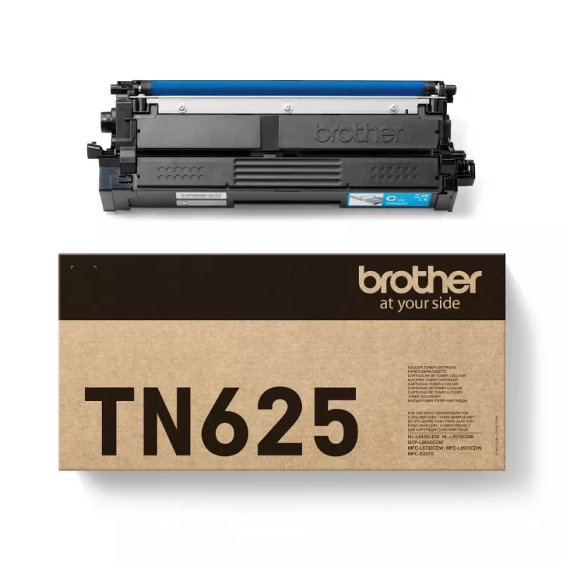 Cartucho de tóner Brother TN-625C cian, original, rendimiento 1800 páginas, 1 ud.