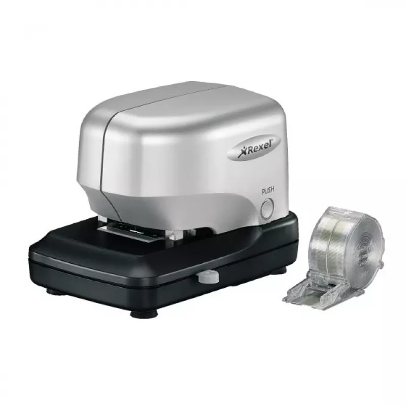 Rexel Stella30 grapadora eléctrica de cartuchos plata/negro, 30 hojas, 5000 grapas, negro, plata, 215 mm, 196 mm, 138 mm