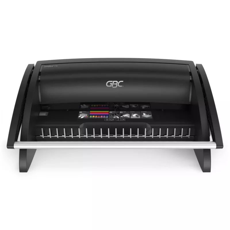 GBC encuadernadora CombBind® C110, encuadernadora de peine, manual, 195 hojas, negro