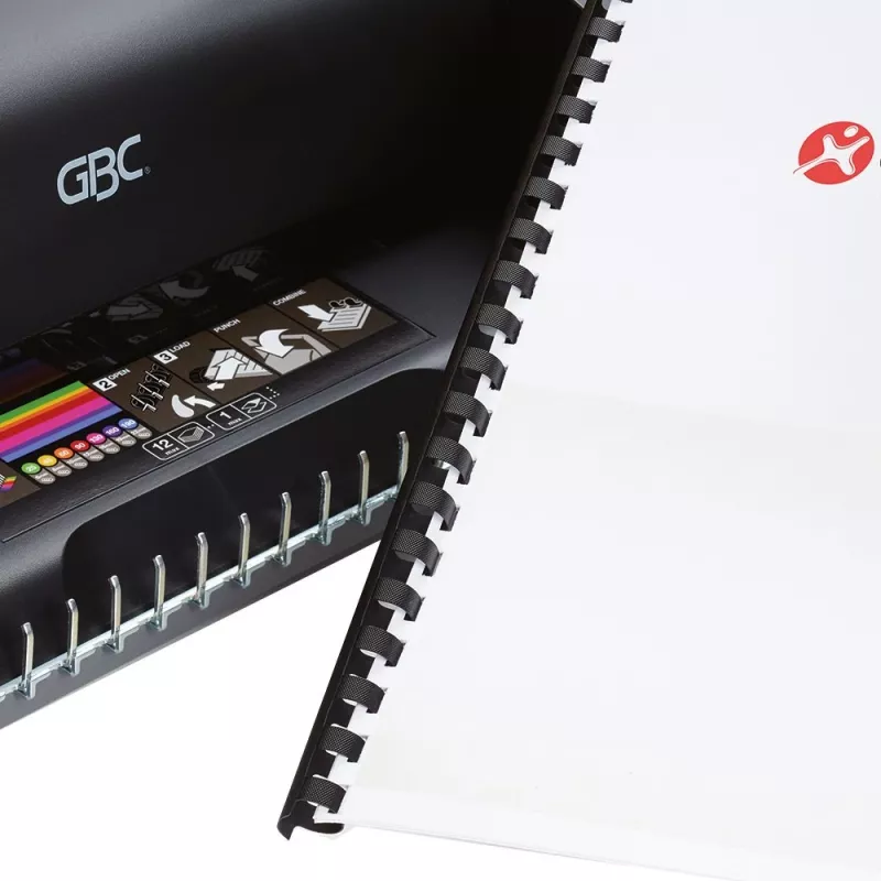 GBC encuadernadora CombBind® C110, encuadernadora de peine, manual, 195 hojas, negro