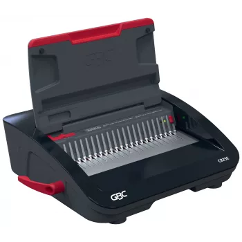 GBC CombBind® CB25E encuadernadora eléctrica, encuadernadora de peine, eléctrica, 390 hojas, negro, rojo