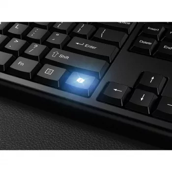 Kensington KM270 EQ conjunto de escritorio recargable – inalámbrico, inalámbrico, RF Wireless + Bluetooth, membrana, QWERTZ, negro, ratón incluido