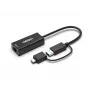 Origin Storage Adaptador USB3.0 o USB-C (con adaptador USB-C macho a USB3.0 hembra) a RJ45 Gigabit