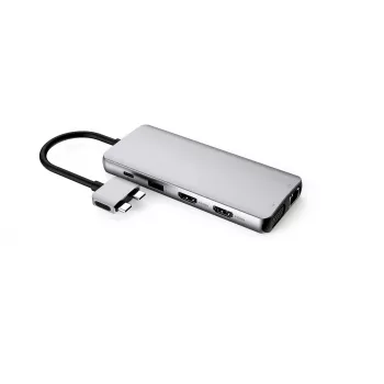 eSTUFF ES623010 Hub de interfaces USB 3.2 Gen 1 (3.1 Gen 1) Type-C 5000 Mbit/s Aluminio