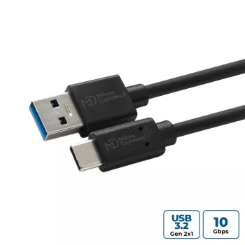 Microconnect USB3.2CA1.5 Cable USB USB 3.2 Gen 1 (3.1 Gen 1) 1,5 m USB A USB C Negro