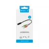 Sandberg Adaptador para auriculares (móvil) PC, 2 x 3,5 mm, conector macho, 3,5 mm, conector hembra, negro