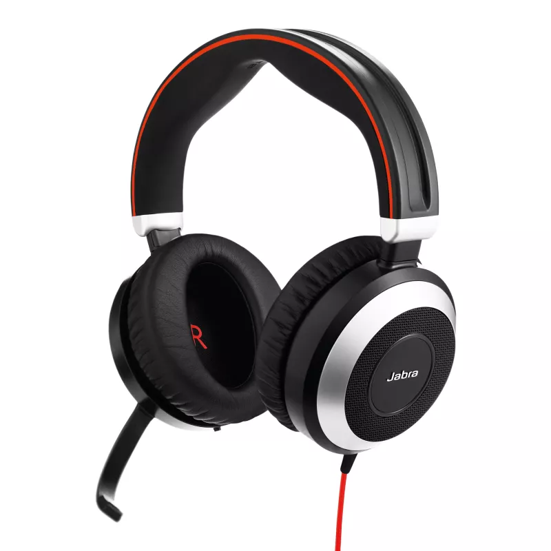 Jabra Evolve 80 MS Estéreo, con cable, oficina/call center, 646 g, auricular, negro