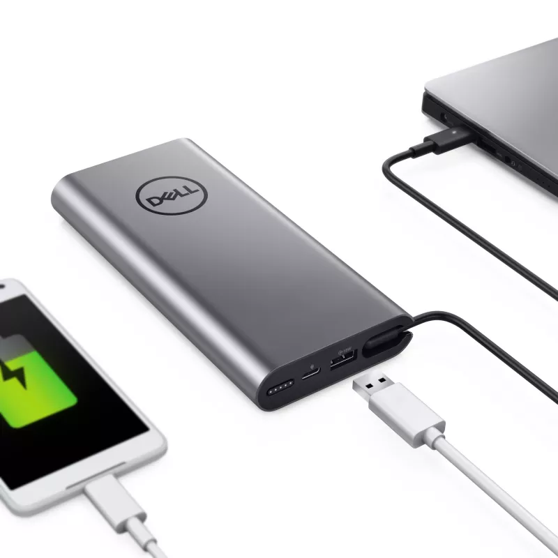 Batería externa portátil Dell PW7018LC ion-litio 1 salida USB-A plateada
