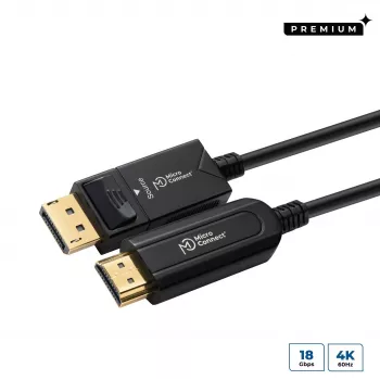 Microconnect DP-HDMI-2000V1.4OP cable adaptador de vídeo 20 m DisplayPort HDMI Type-A (estándar) negro