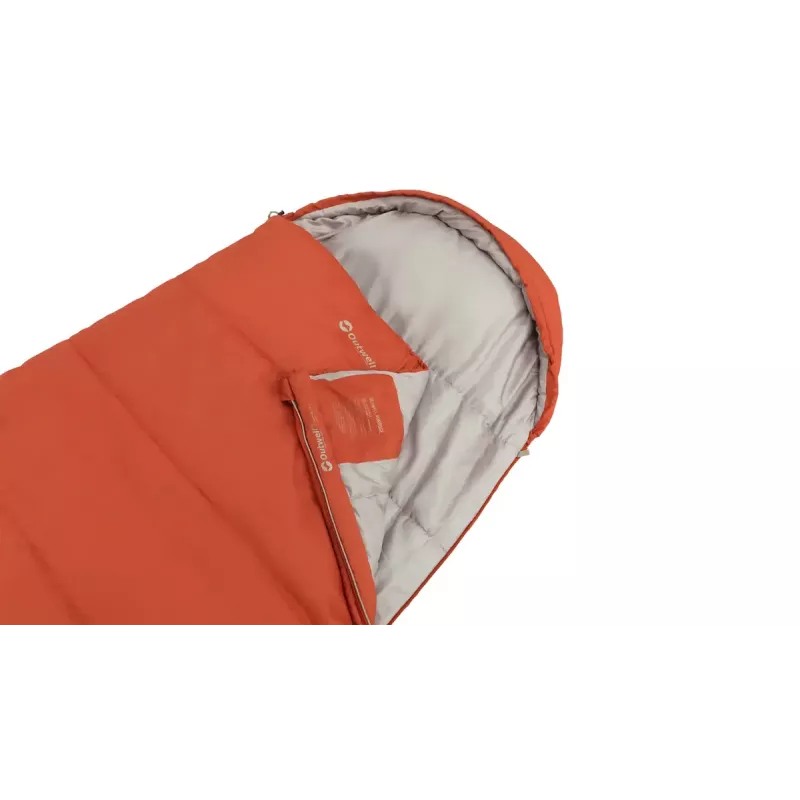 Saco de dormir Outwell 230477 adulto semirrectangular poliéster 2250×850 mm 1,8 kg naranja