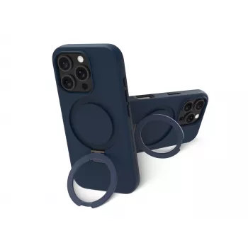 dbramante1928 Iceland Ultra D3O Carcasa trasera MagSafe con soporte, iPhone 16 Pro Max, azul
