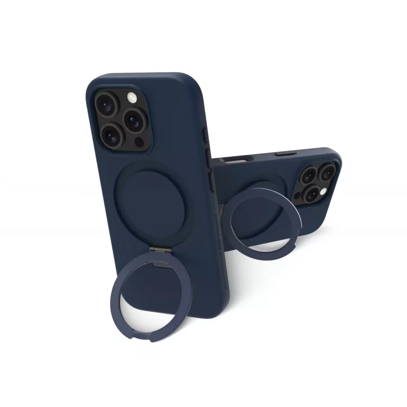 dbramante1928 Iceland Ultra D3O Carcasa trasera MagSafe con soporte, iPhone 16 Pro Max, azul