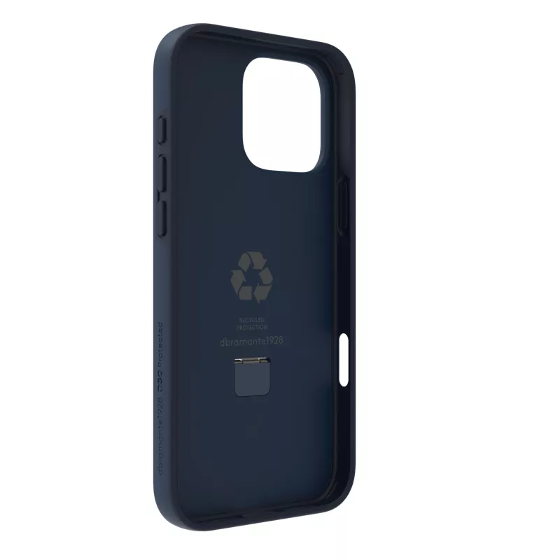 dbramante1928 Iceland Ultra D3O Carcasa trasera MagSafe con soporte, iPhone 16 Pro Max, azul