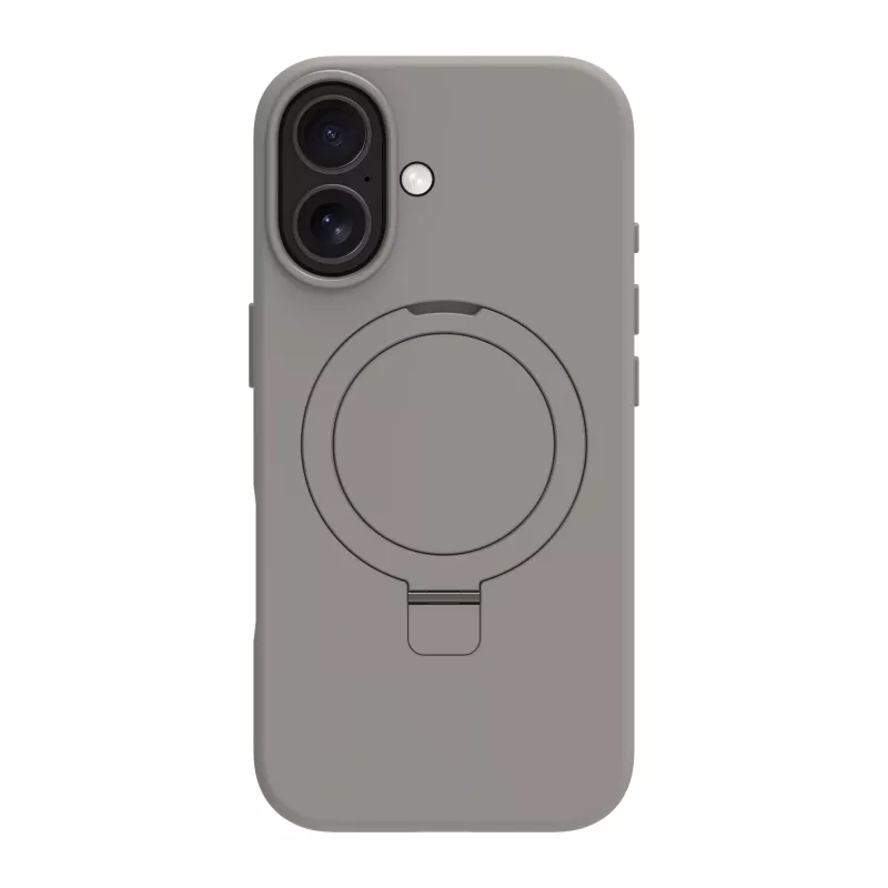 Funda para móvil dbramante1928 Roskilde MS Kick ICON para Apple iPhone 17, gris monocromático, soporte de mesa