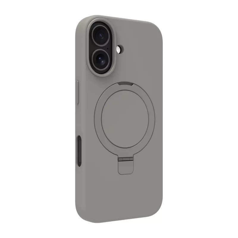 Funda para móvil dbramante1928 Roskilde MS Kick ICON para Apple iPhone 17, gris monocromático, soporte de mesa
