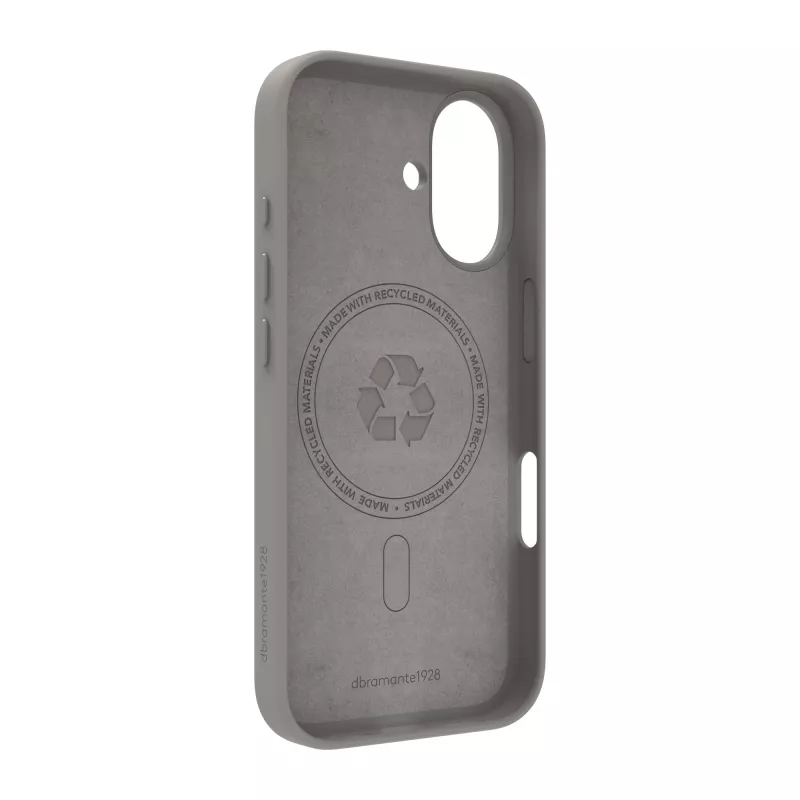 Funda para móvil dbramante1928 Roskilde MS Kick ICON para Apple iPhone 17, gris monocromático, soporte de mesa