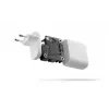 Cargador de pared dbramante re-charge Pro — 2× USB-C 25W, 110–240V, Blanco