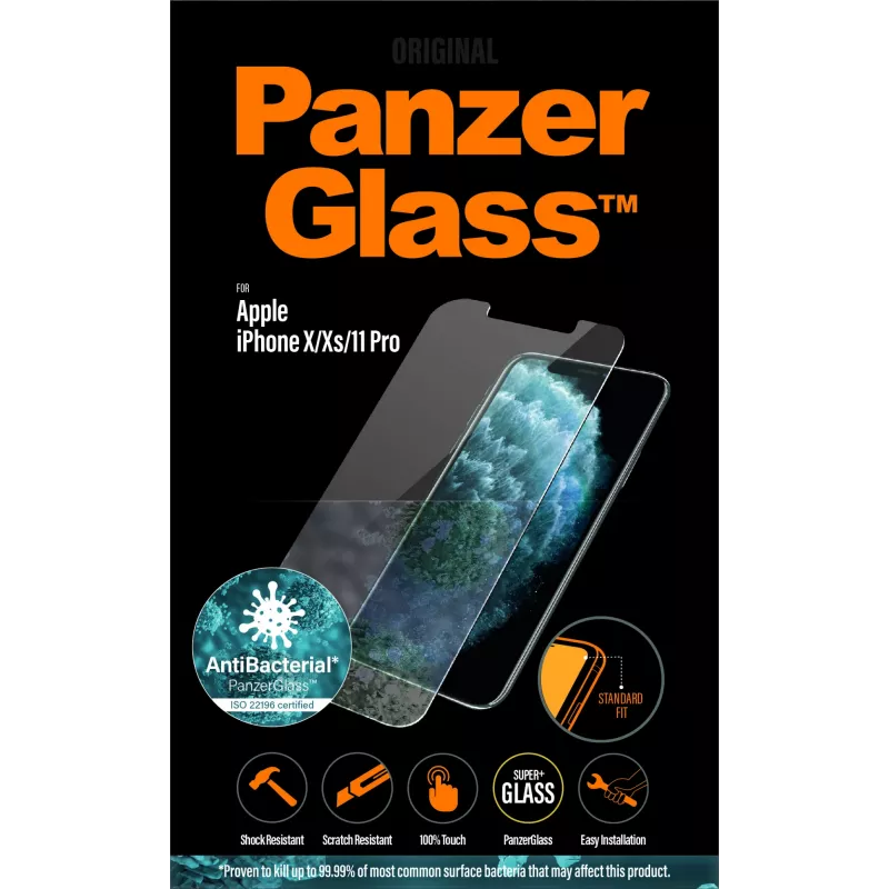 PanzerGlass® Protector de pantalla iPhone 11 Pro | Xs | X | Standard Fit
