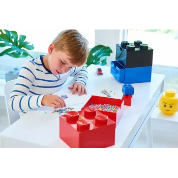 Caja de almacenamiento con cajones de escritorio Room Copenhagen 40201735 blanca — organizador compatible con LEGO