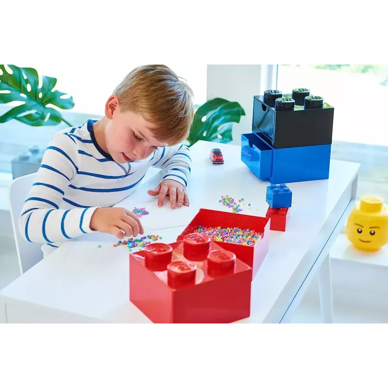 Caja de almacenamiento con cajones de escritorio Room Copenhagen 40201735 blanca — organizador compatible con LEGO