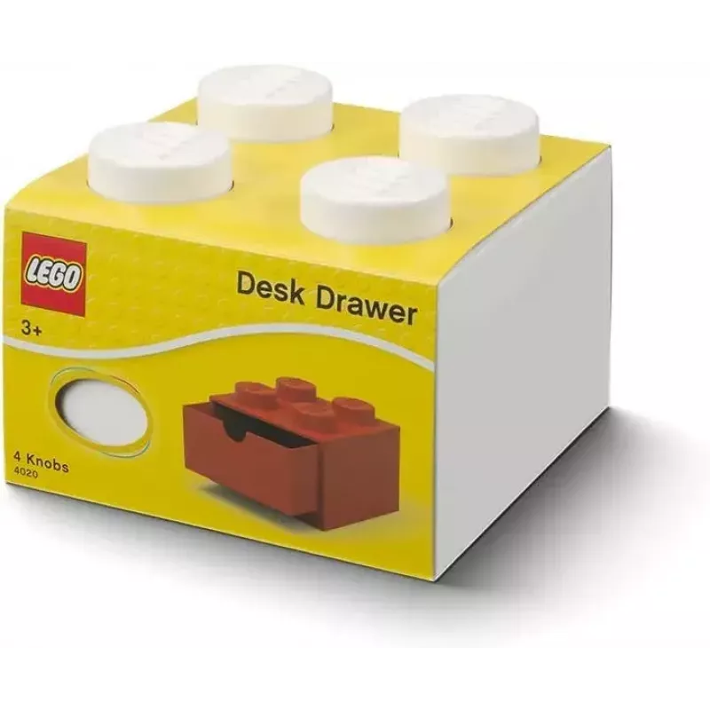 Caja de almacenamiento con cajones de escritorio Room Copenhagen 40201735 blanca — organizador compatible con LEGO