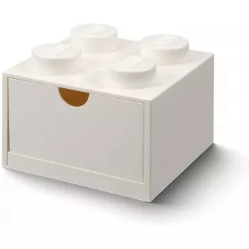 Caja de almacenamiento con cajones de escritorio Room Copenhagen 40201735 blanca — organizador compatible con LEGO